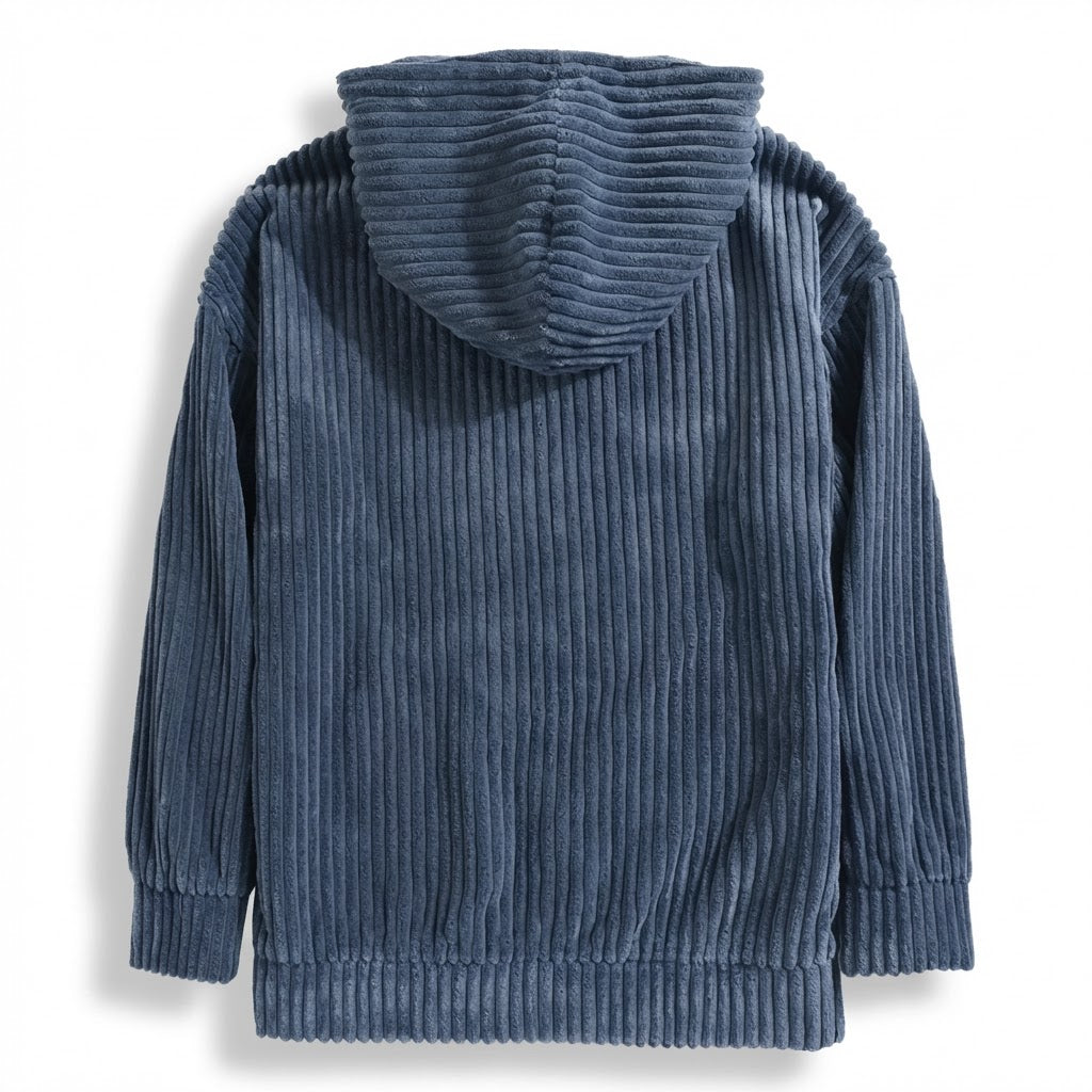 Hoodie | Textured Corduroy Construction | Relaxed Silhouette