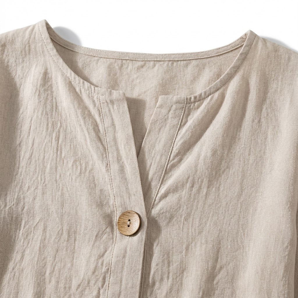 Button-Front Blouse | Lightweight Woven | Relaxed Silhouette