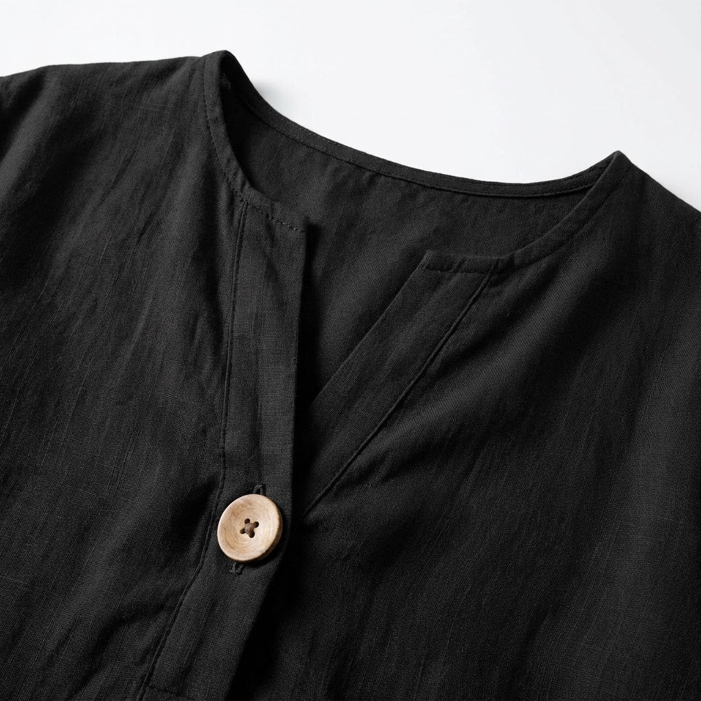 Button-Front Blouse | Lightweight Woven | Relaxed Silhouette