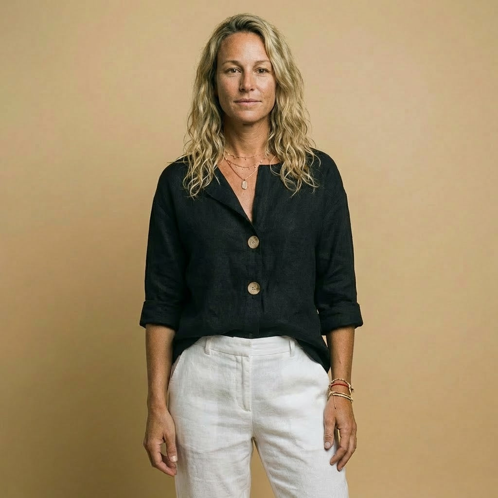 Button-Front Blouse | Lightweight Woven | Relaxed Silhouette