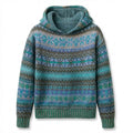 Hooded Knit Sweater | Textured Knit | Patterned Design