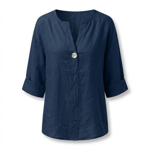 Button-Front Blouse | Lightweight Woven | Relaxed Silhouette