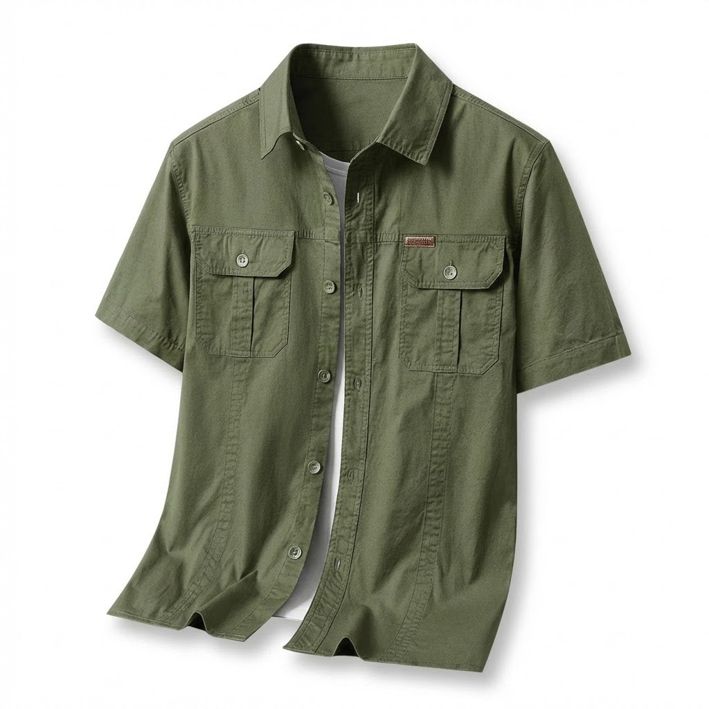 Short Sleeve Shirt | Button-Front Construction | Utility Chest Pockets