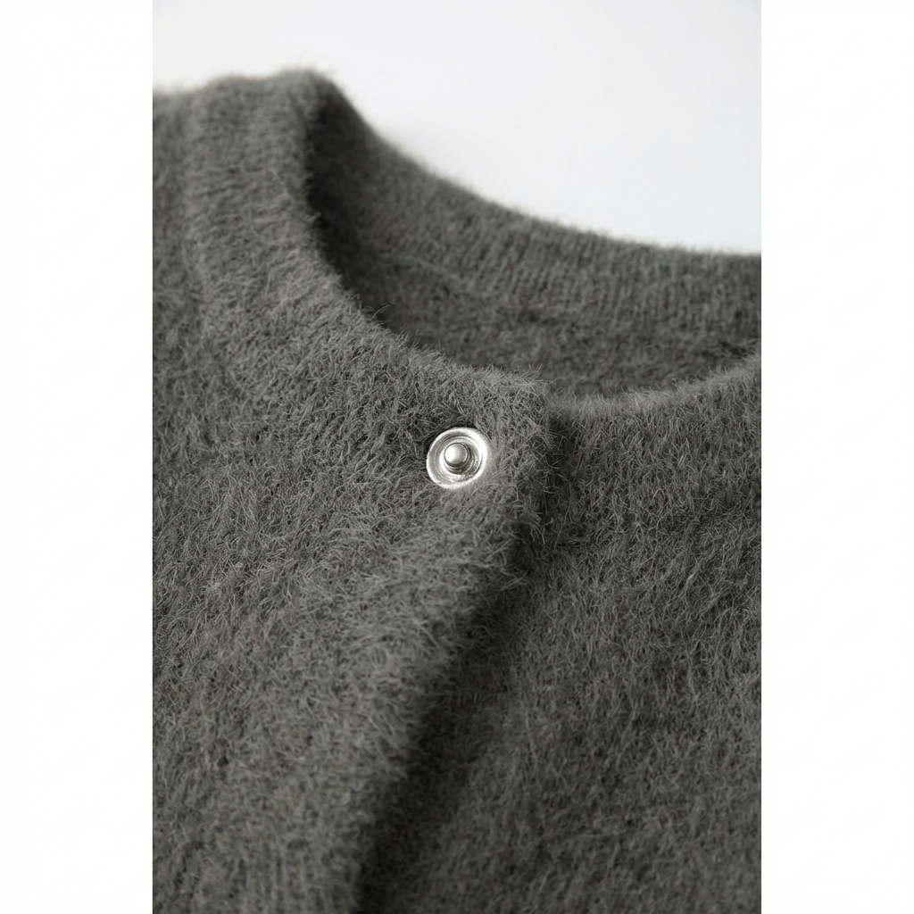 Longline Cardigan | Textured Fabric | Button-Front Silhouette