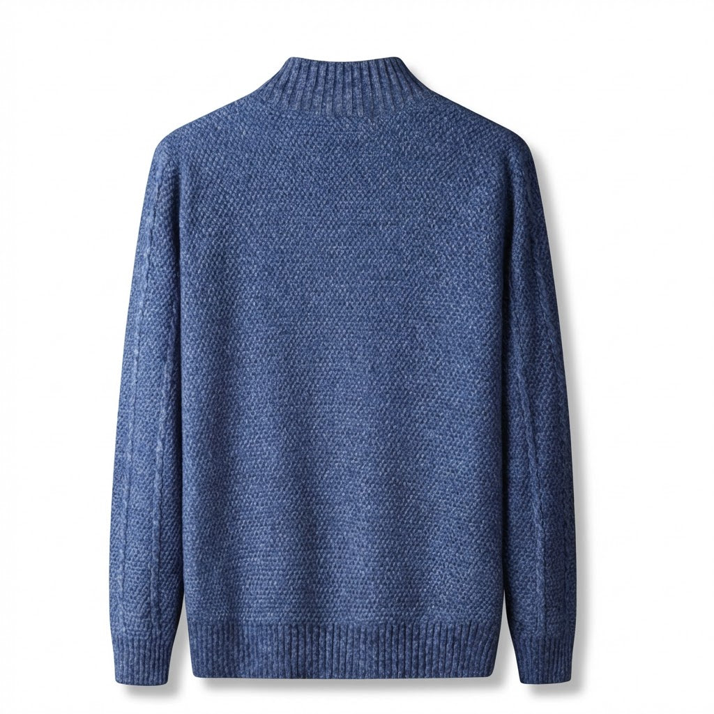 Zip-Front Knit Jacket | Textured Knit Construction | Ribbed Trim Detail