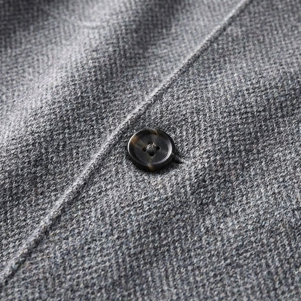 Button-Front Cardigan | Textured Knit Construction | Collarless Silhouette