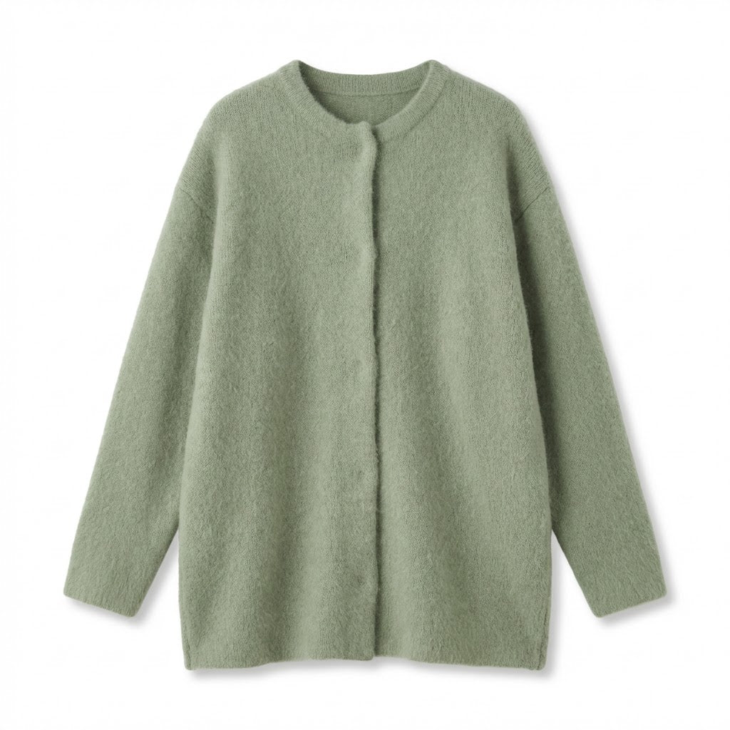 Longline Cardigan | Textured Fabric | Button-Front Silhouette