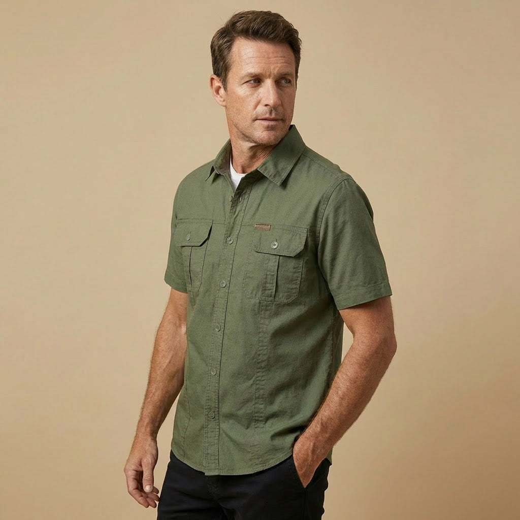 Short Sleeve Shirt | Button-Front Construction | Utility Chest Pockets