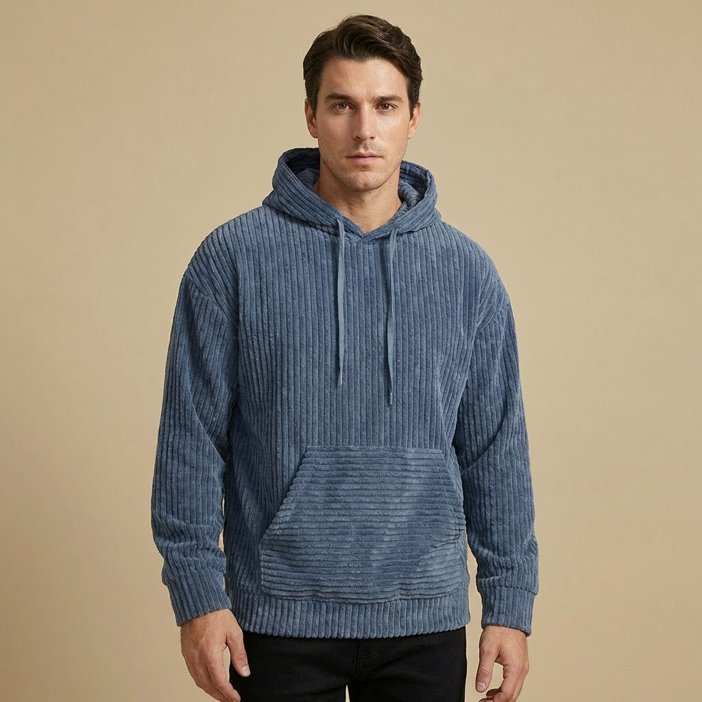 Hoodie | Textured Corduroy Construction | Relaxed Silhouette