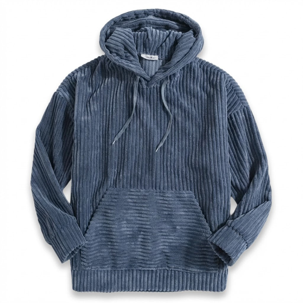 Hoodie | Textured Corduroy Construction | Relaxed Silhouette